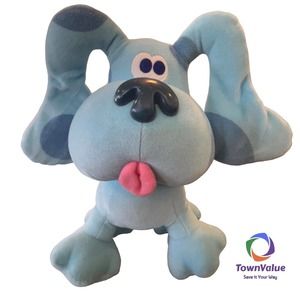Blues Clues Plush Dog Vtg 90s 8” Stuffed Animal Puppy 11" X 10" Christmas Doggy